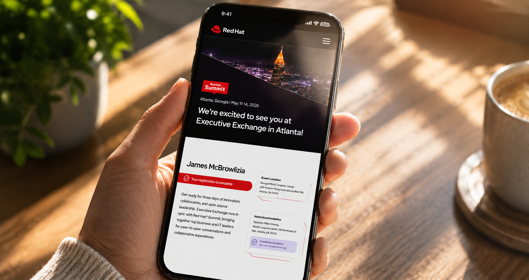 Red Hat personalized executive microsite